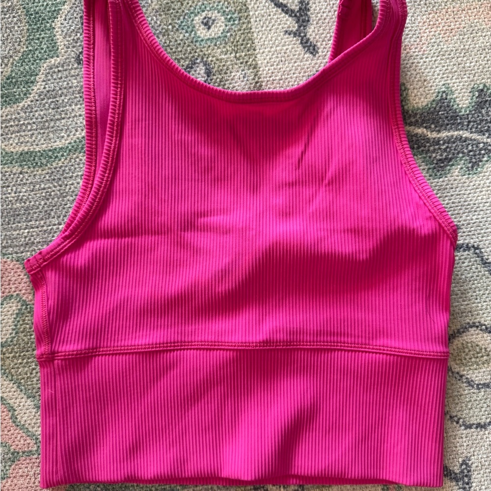 Lululemon Athletica Fuchsia Ribbed Tank